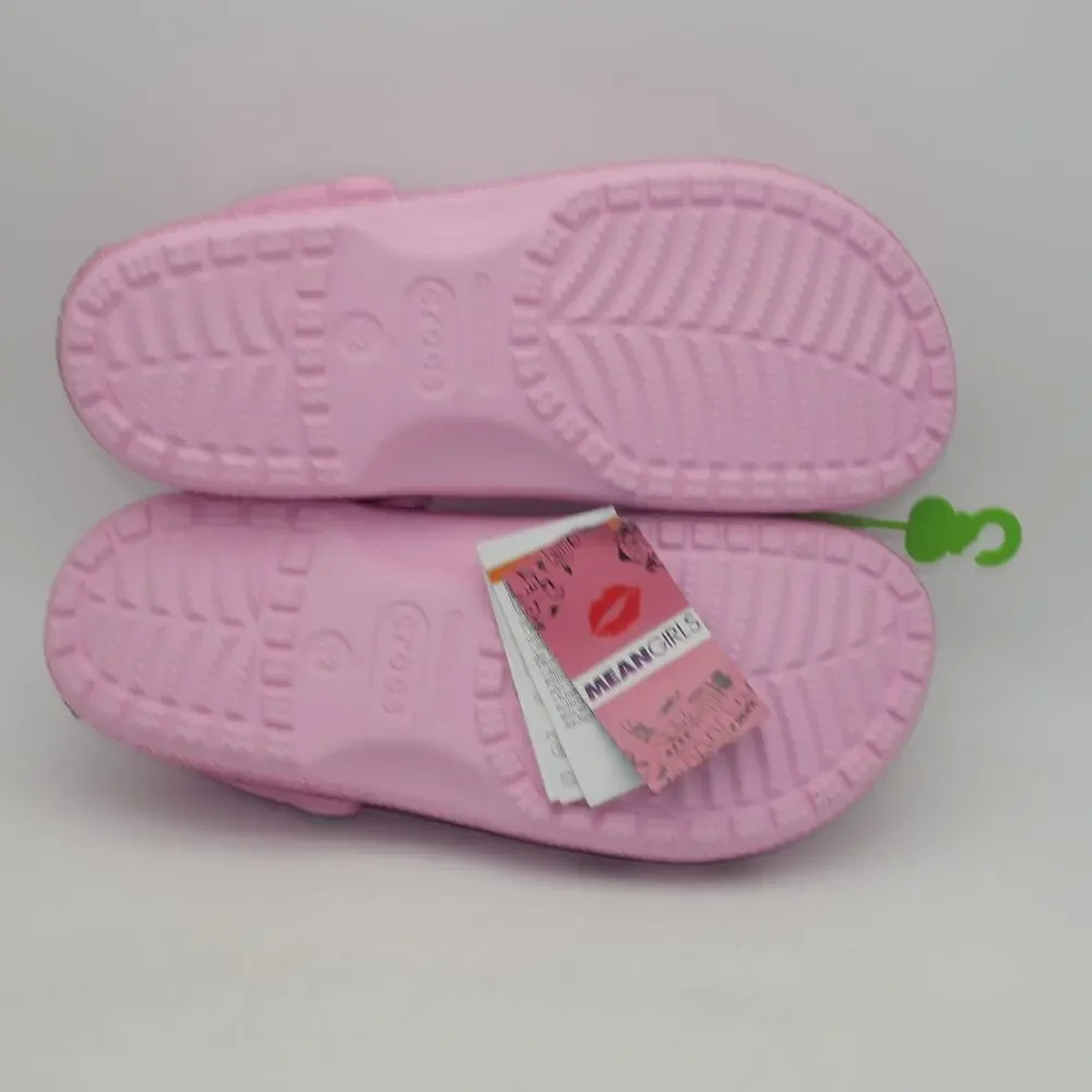 New Crocs Mean Girls Classic Clogs Sandals Pink Glitter Men's 12 Women's 14 - Picture 13 of 13